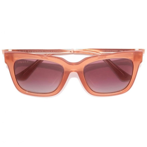 DIFF Bella Sunglasses Oyster Pink Frames Rose Gradient Lenses DIFF x VICI Collab - Picture 13 of 14